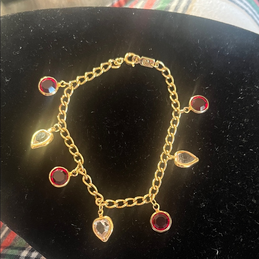 Vintage Swarovski heart bracelet